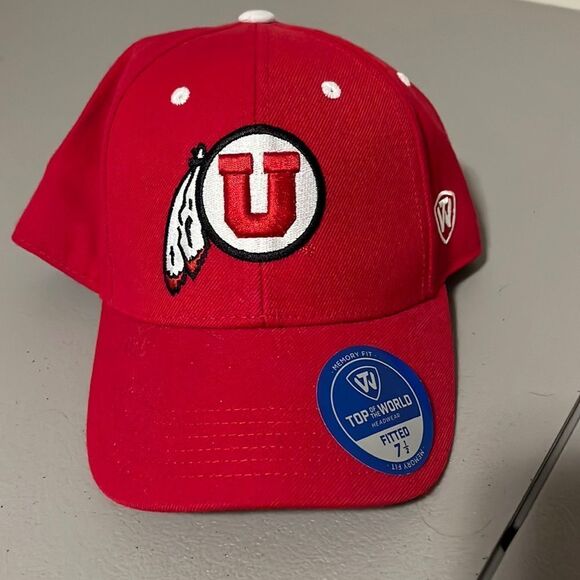 University of Utah Fitted Hat, Size 7-1/2 New - Picture 1 of 4